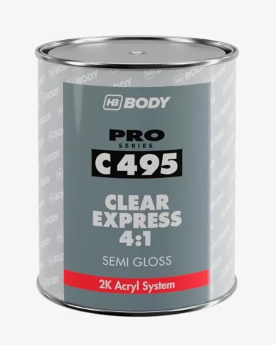 HB Body C495 CLEAR EXPRESS SEMI GLOSS 2K Brzosušeći polumat lak u setu sa učvršćivačem 1.25L